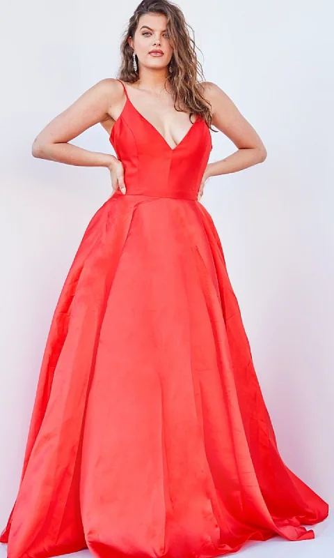 Plus-Size Satin Prom Ball Gown from JVN by Jovani